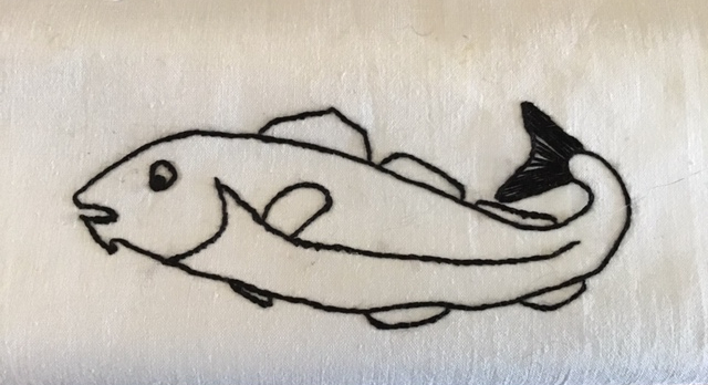 Codfish in Backstitch
