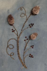 Embroidery Design of Caribou Tufting and Gold Work