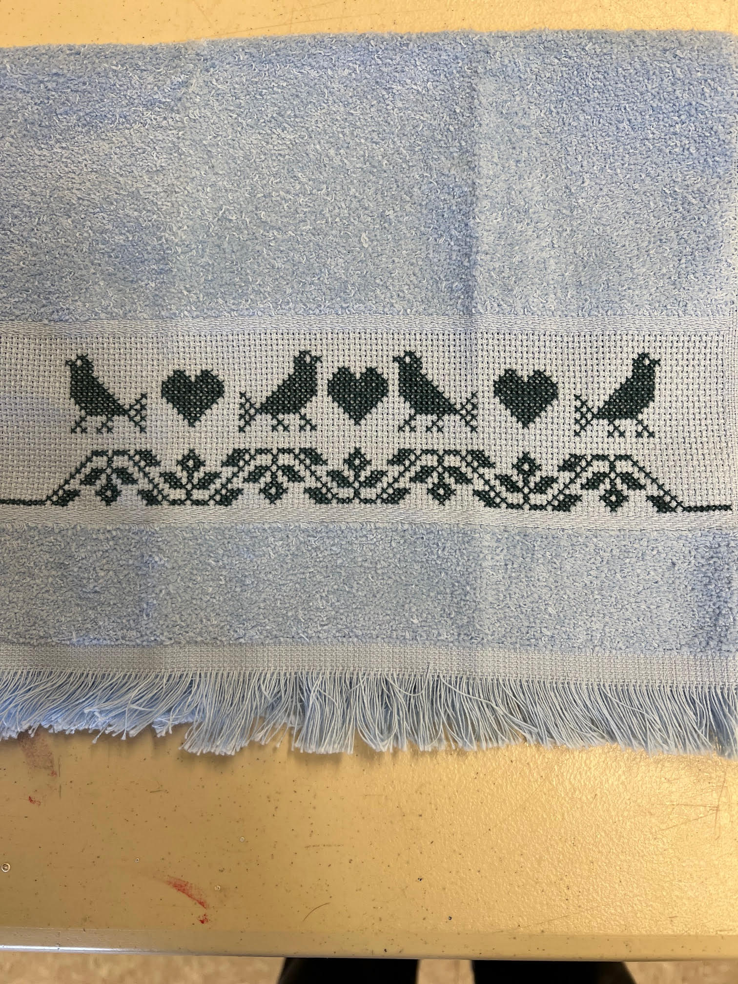 Image of Frances' embroidered towel